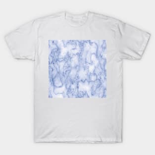 Blue Girly Trendy Golden Marble watercolor modern art abstract T-Shirt